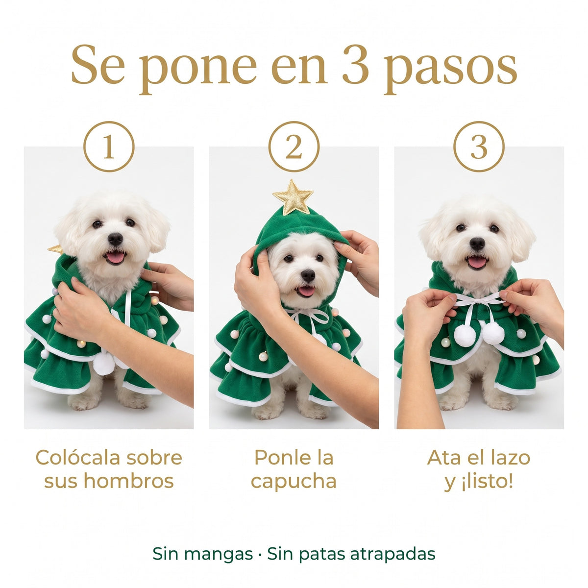 Se pone en 3 pasos